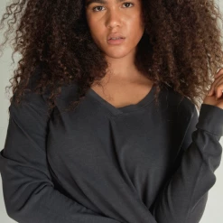 PerfectWhiteTee Perfect White Tee - Janis Long Sleeve Top - Vintage Black