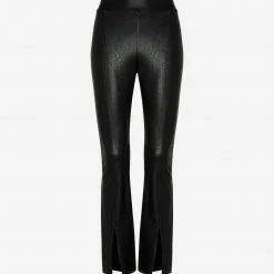 Commando - Faux Leather Split Front Pant - Black Pants