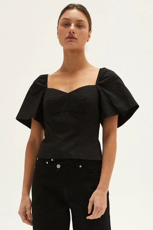 Crescent Accessories Olive And Bette's - Parker Sweetheart Backless Top - Black