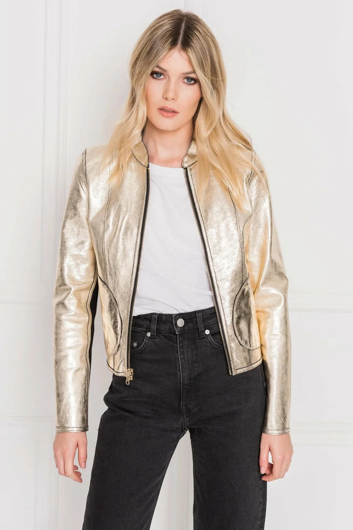 Jackets Lamarque - Chapin Reversible Bomber - Black/Gold