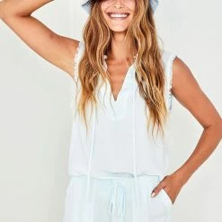 Bella Dahl - Frayed Hem Pocket Short - Sea Foam