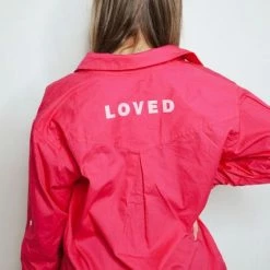 Accessories LOVED Collection - LOVED Charity Buttondown Shirt - Cherry