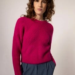 Olive & Bette's Olive And Bette's - Nathalia Sweater - Fuschia Accessories