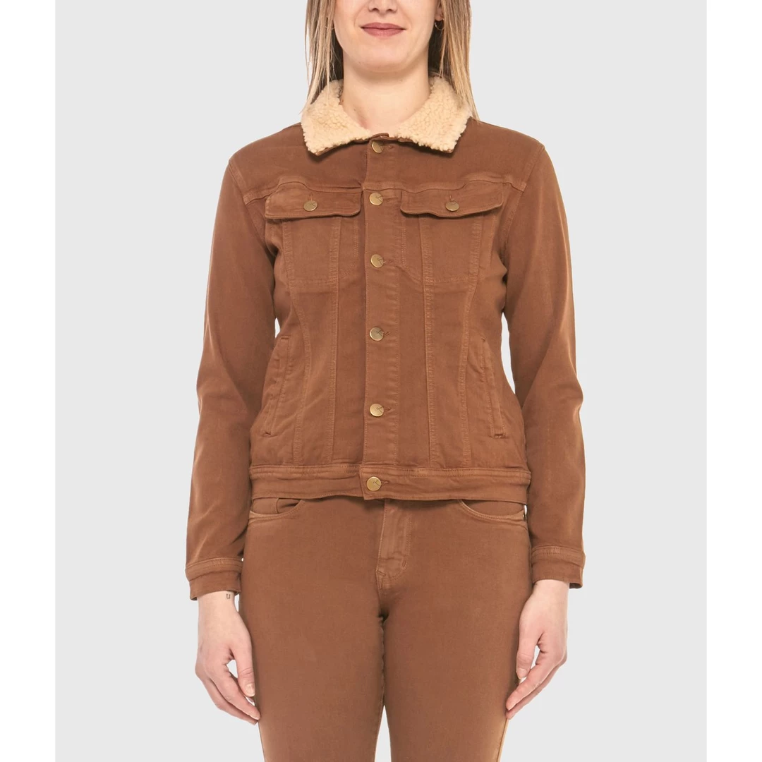 Olive & Bette's Olive And Bette's - Gabriella Classic Denim Jacket - Dark Camel Jackets