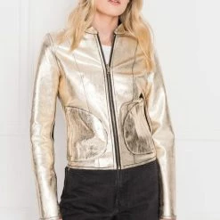 Jackets Lamarque - Chapin Reversible Bomber - Black/Gold