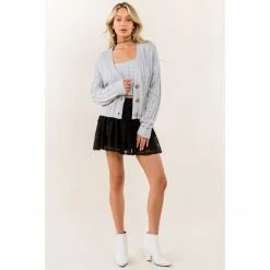 Olive & Bette's Skirts Olive And Bette's - Ruffle Lace Mini Skirt - Black