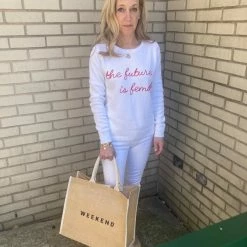 LOVED Collection - The Future Is Female Sweater - White Sweaters