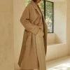 Olive & Bette's Jackets Olive And Bette's - Monte Wrap Wool Coat - Oatmeal