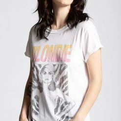 Accessories Recycled Karma - Blondie Animal Print Vintage Tee - White