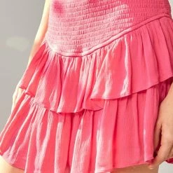 Mustard Seed Olive And Bette's - Ruffle Mini Skort - Fuchsia