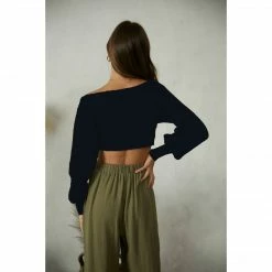 Olive & Bette's Olive And Bette's - Twisted Crop Top Black