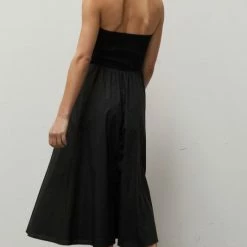 Crescent Olive And Bette's - Christa Knitted Bustier Midi Dress - Black