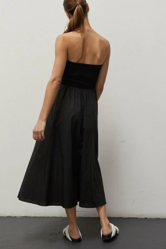 Crescent Olive And Bette's - Christa Knitted Bustier Midi Dress - Black