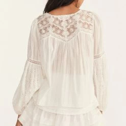 Love Shack Fancy - Lillith Blouse - True White