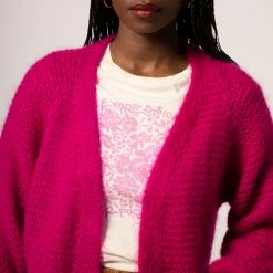 Olive & Bette's Sweaters Olive And Bette's - Lima Cardigan - Light Fuschia