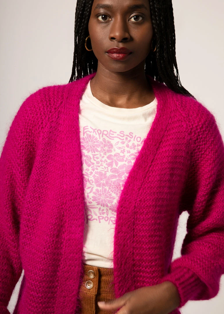 Olive & Bette's Sweaters Olive And Bette's - Lima Cardigan - Light Fuschia