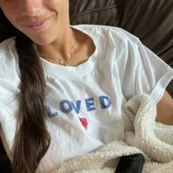 LOVED Collection - Loved Heart Cropped Tee - White Accessories