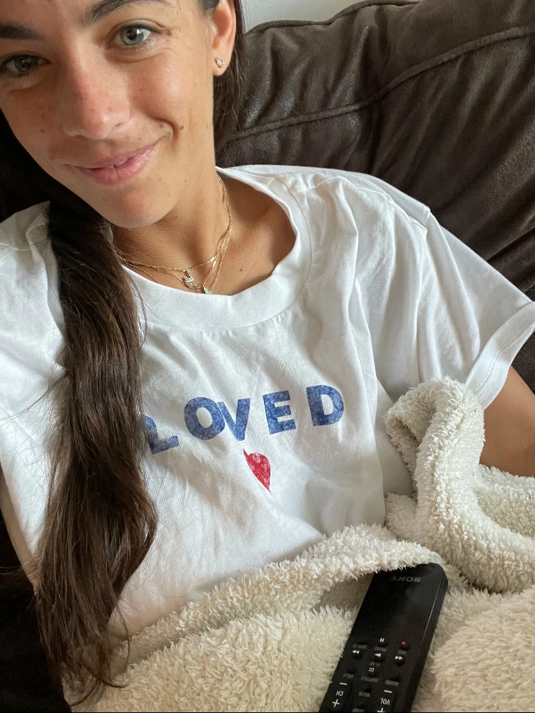 LOVED Collection - Loved Heart Cropped Tee - White Accessories