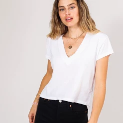 PerfectWhiteTee T-Shirts Perfect White Tee - Alanis V-neck - White