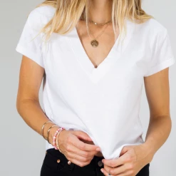 PerfectWhiteTee T-Shirts Perfect White Tee - Alanis V-neck - White