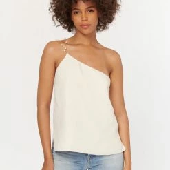 Accessories Cami NYC - Tilda Linen Cami - Ceramic