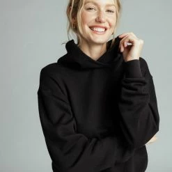 PerfectWhiteTee Perfect White Tee- Heart Pullover Hoodie Black