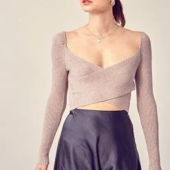 Olive & Bette's Accessories Olive And Bette's - Ribbed Knit Top - Cappucino