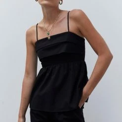 Olive & Bette's Olive And Bette's - Vanessa Babydoll Cami- Black Accessories