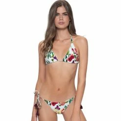 PQ Swim - Summer Hibiscus Embroidered Tie Bottom Intimates