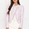 Lamarque - KAIA Puff Sleeve Leather Jacket - Lavender Jackets