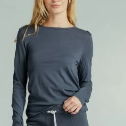 PerfectWhiteTee Perfect White Tee - Dylan Long Sleeve Crew - Night T-Shirts