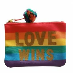 Olive & Bette's Rainbow Colored "Love Wins" Zipper Pouch
