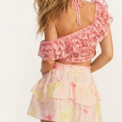 Love Shack Fancy - Abrielle Skirt - Light Berry Tea