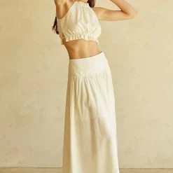 Crescent Olive And Bette's - Layla Halter Top & Skirt Set - Ivory Dresses