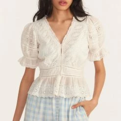 Love Shack Fancy - Annalee Top - Ivory
