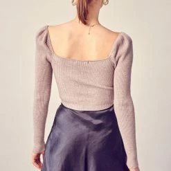 Olive & Bette's Accessories Olive And Bette's - Ribbed Knit Top - Cappucino