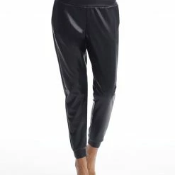 Commando - Faux Leather Jogger - Black