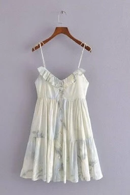 Olive & Bette's Dresses Olive And Bette's - Tiedye Ruffled Suspender Dress