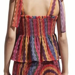 Ranna Gill - Smocked Strap Top - Madras Accessories