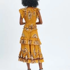 Love The Label - Lucille Midi Skirt - Gigi Gold Skirts