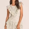 Love Shack Fancy - Lunetta Mini Dress - White Garden Stream Dresses