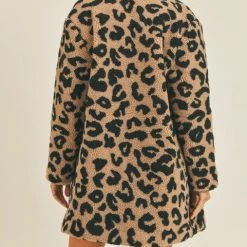 Olive & Bette's Olive And Bette's - Leopard Print Sherpa Coat