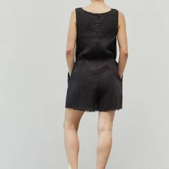 Olive & Bette's Dresses Olive And Bette's - Linen V-Neck Romper - Shadow