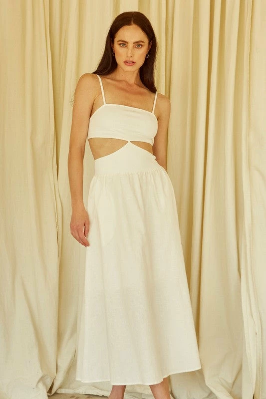 Crescent Olive And Bette's - Morgan Midi Dress - Ivory Dresses