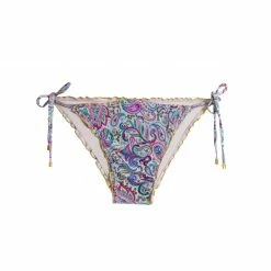 Intimates PQ Swim - Paisely Coast Lettuce Edge Tie Full Bottom