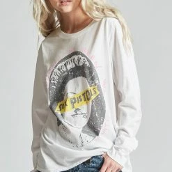 Recycled Karma - Sex Pistols God Save The Queen Long Sleeve Tee- White Accessories