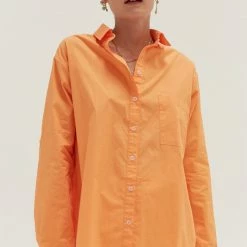 LOVED Collection - LOVED Charity Buttondown Shirt - Orange
