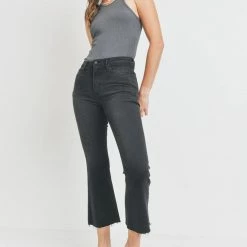 Just Panmaco Inc Just Black - Demi Cropped Flare - Washed Black