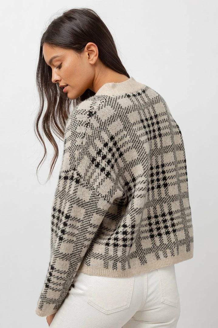Rails - Reese Cardigan - Black Oatmeal Plaid