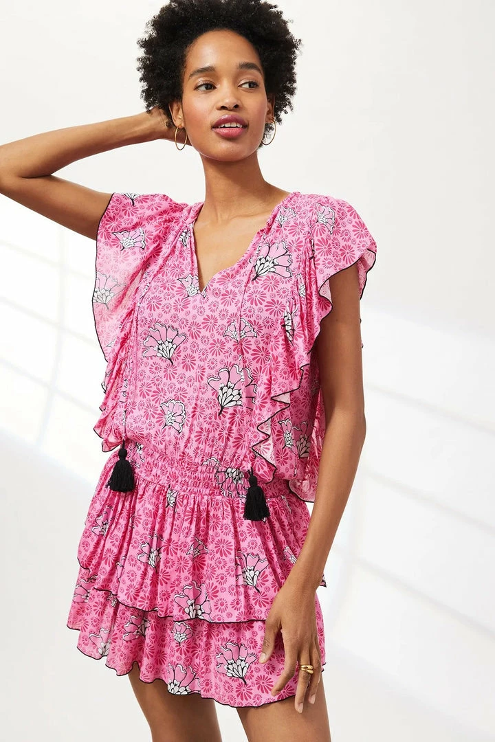 Dresses CoolChange - Quinn Tunic - Sensu - Dahlia/Black